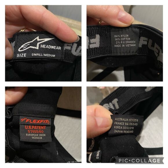 Alpinestars Vintage Flex Fit Black Cap Unisex Sz S/M - Picture 15 of 16